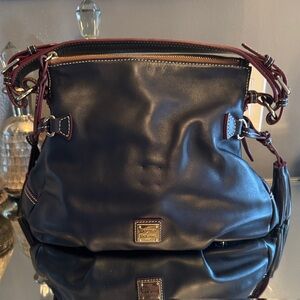 Dooney & Bourke Midnight Blue Leather Hobo Shoulder Bag